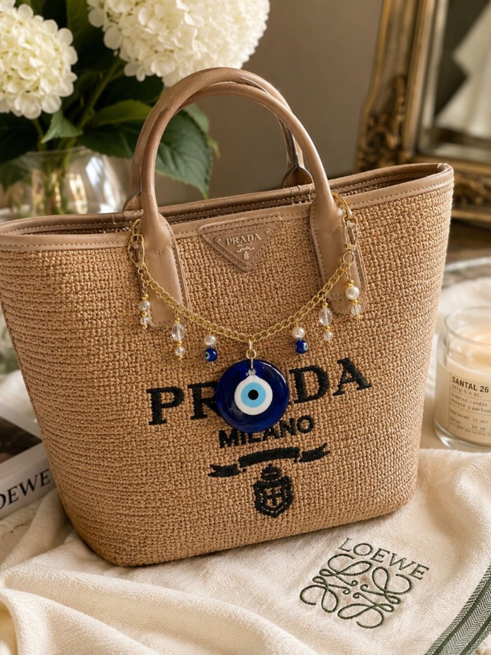 Handmade Blue Evil Eye Bag Charm